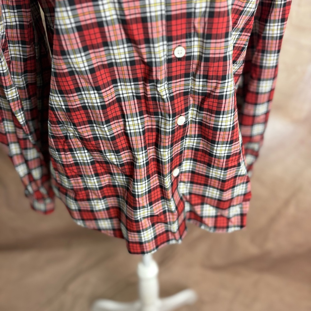 NEW Alex Mill Red and White Long Sleeve Button Down Shirt - Picture 7 of 10
